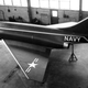 The mockup of the McDonnell F3H-G, which formed the basis for the F4H Phantom II. Note the completely horizontal wingtips and tailplane. (US Navy)